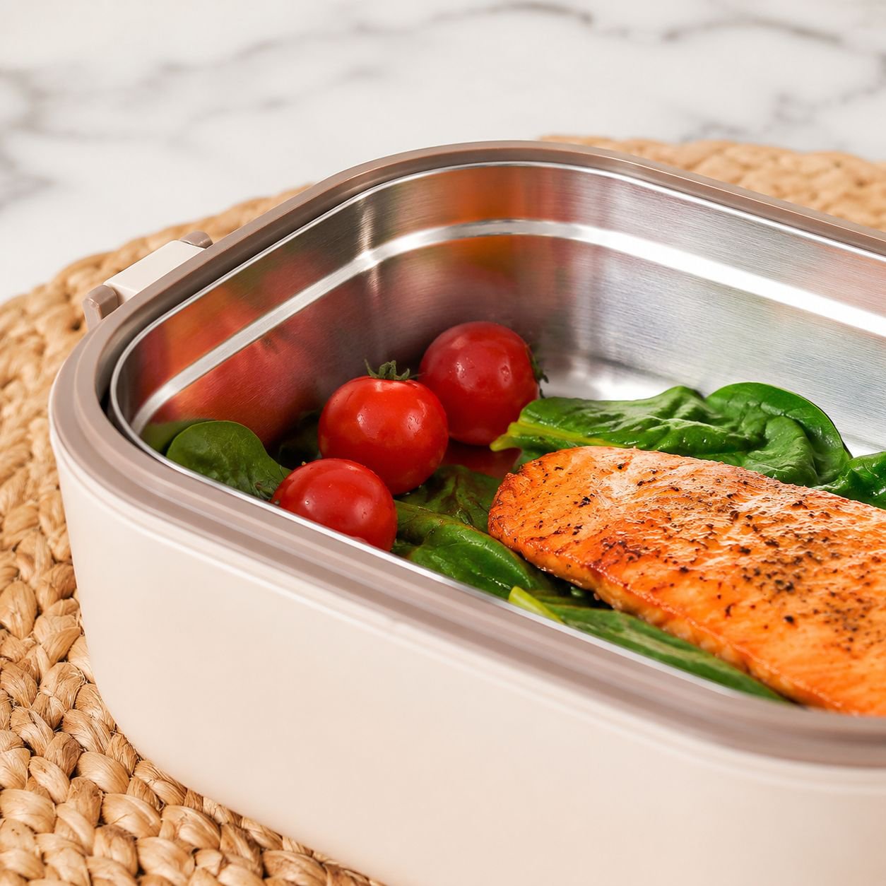 Energy-efficient plug-in lunch box for fresh meals