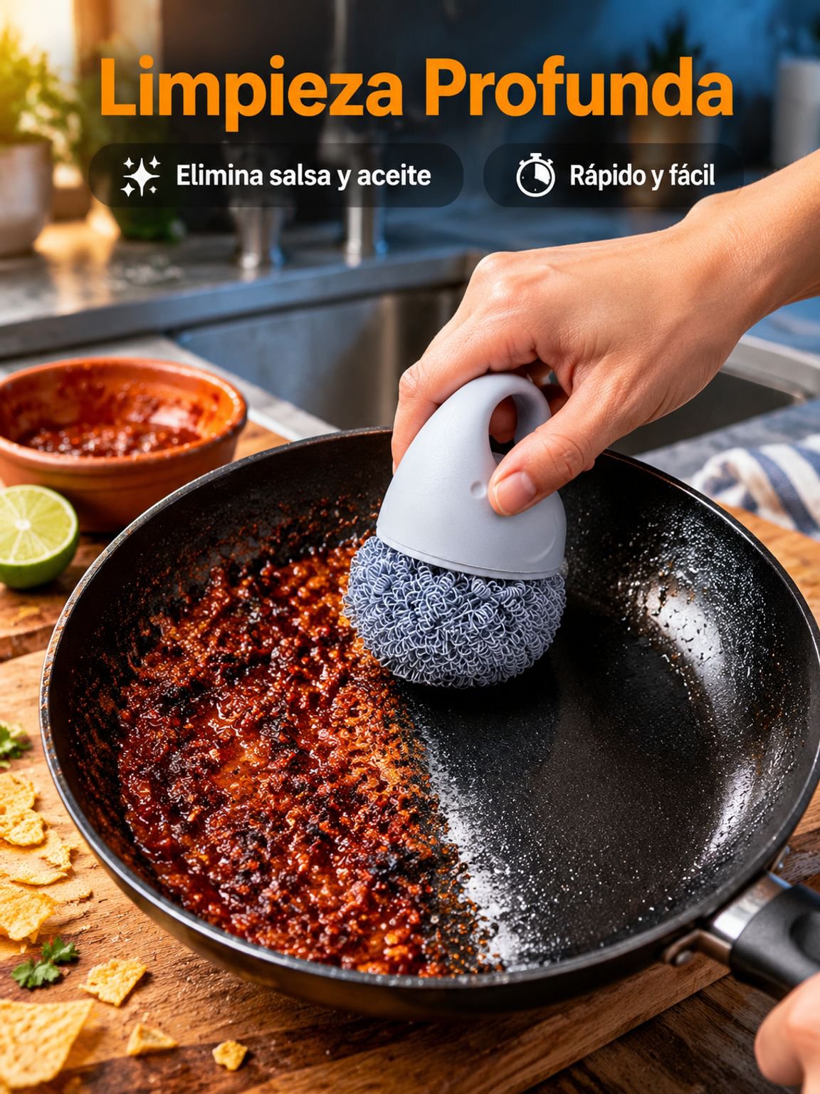 Cepillo de limpieza sin seda para lavar platos doméstico