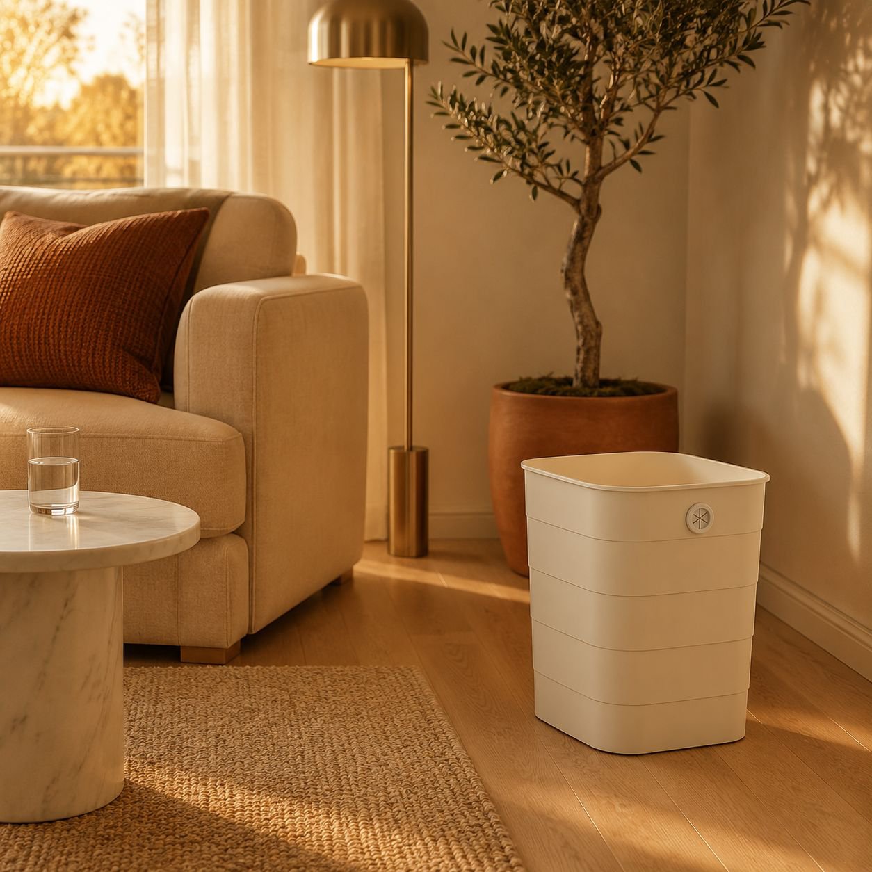Modern stylish trash bin for clean and organized home