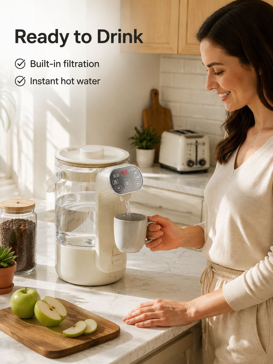 Household Temperature Control Direct-Drinking Electric Kettle
