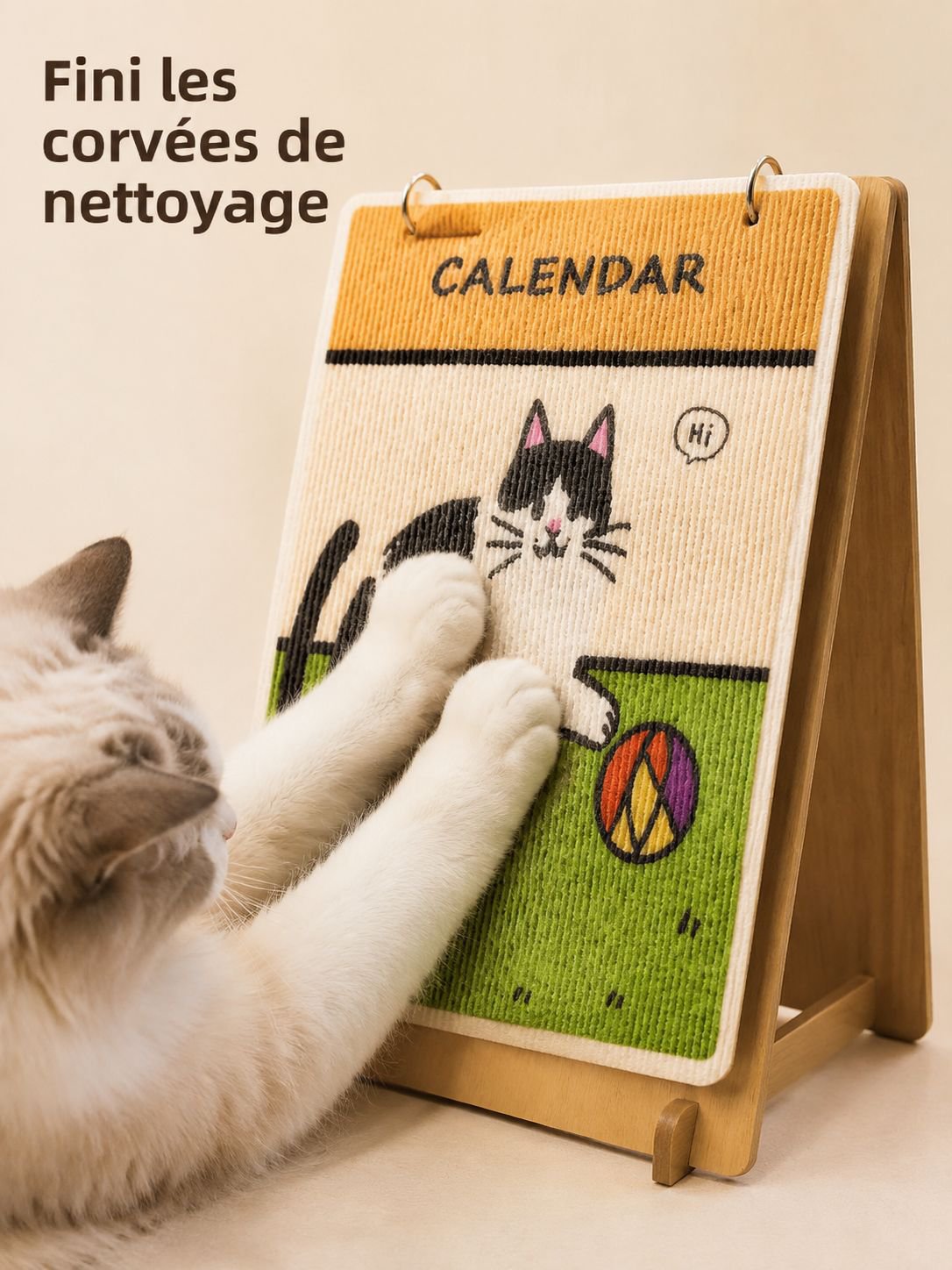Griffoir durable pour chat sans peluches