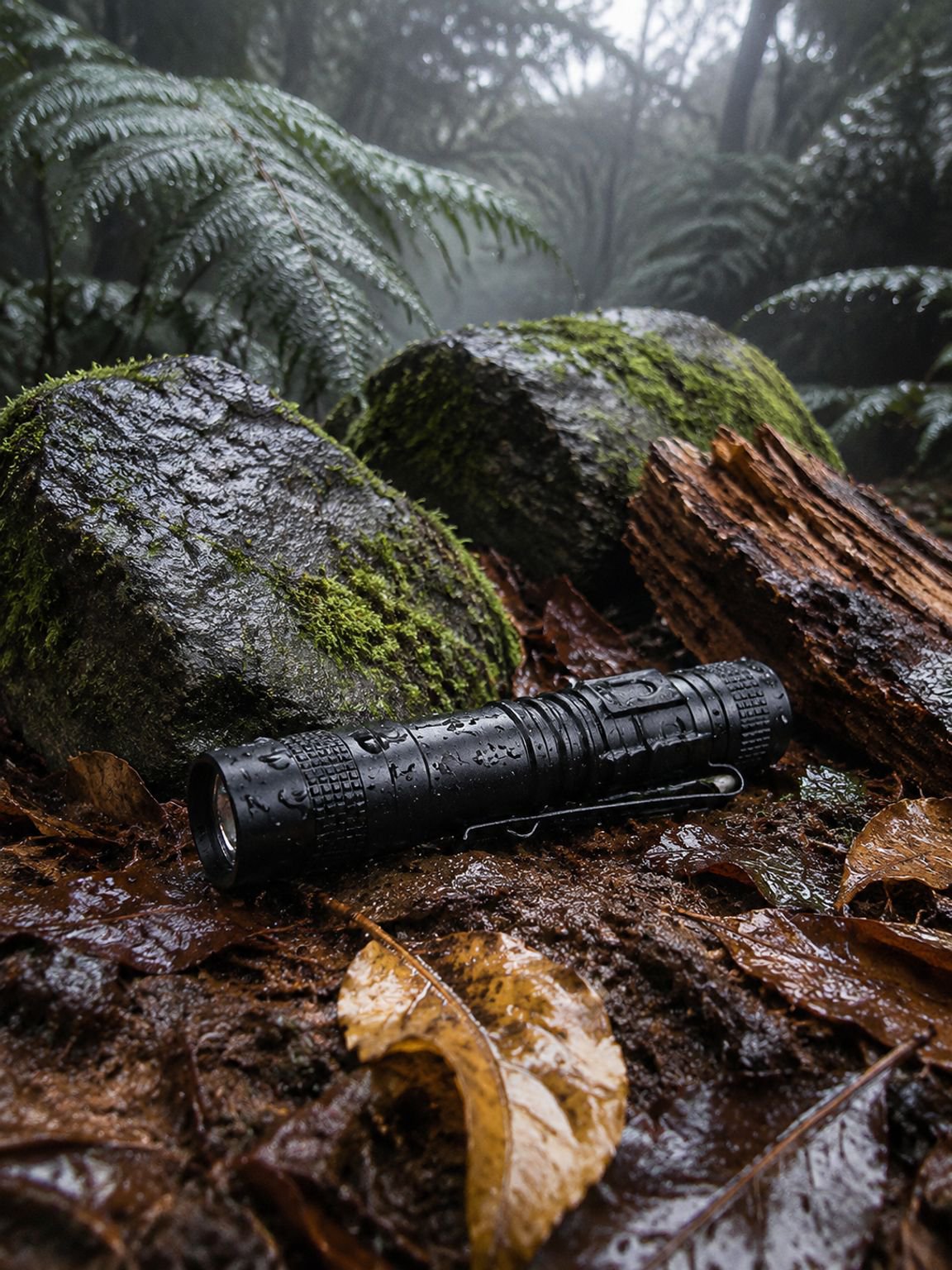 High intensity LED flashlight for outdoor survival and safety