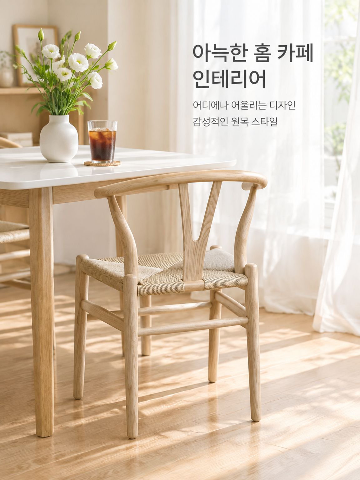 북유럽 심플한 현대 식탁 의자 레저 팔걸이 등받이 가정용 나무 의자