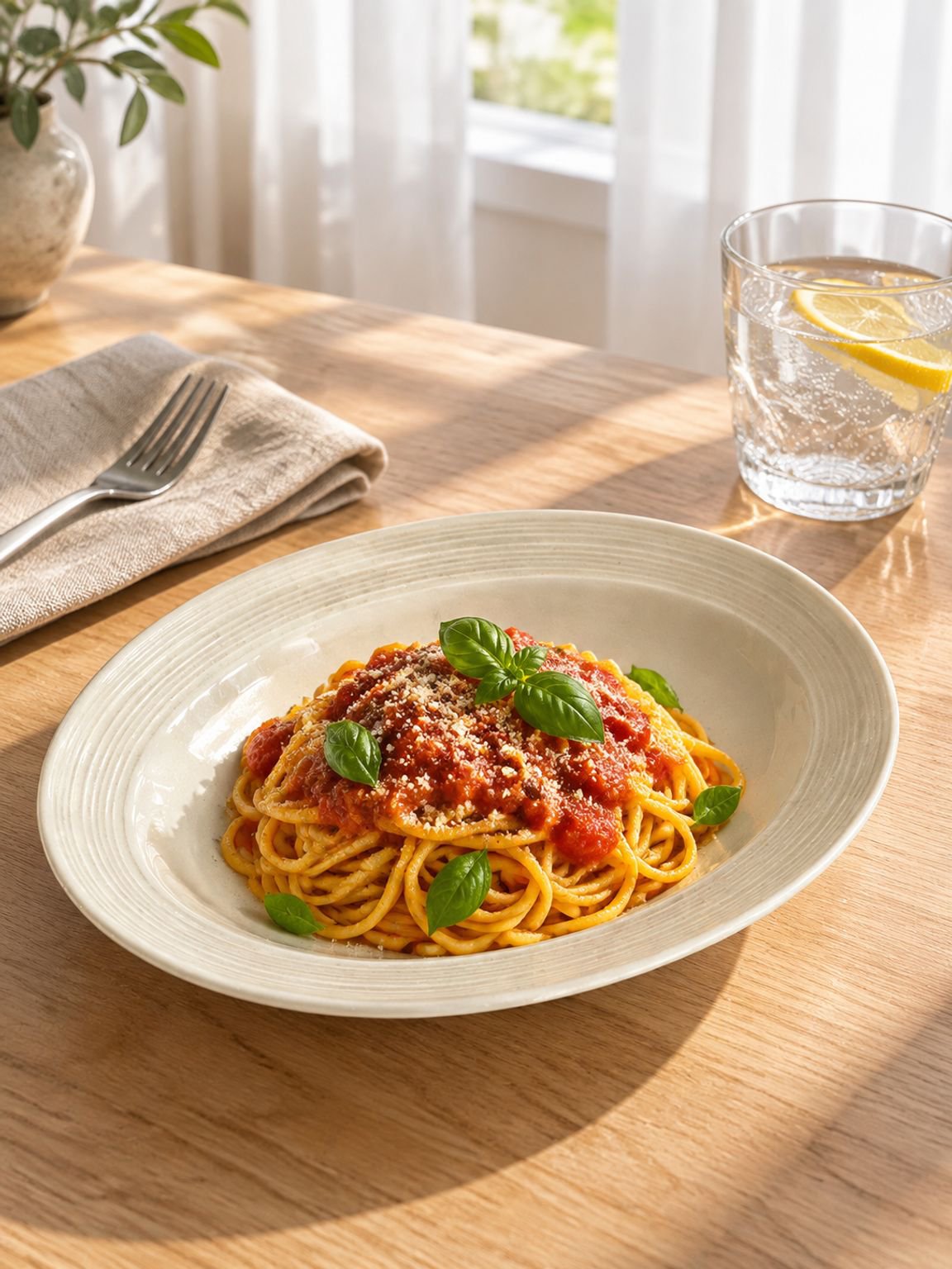 Plato de cerámica para pasta estilo sombrero para hogar