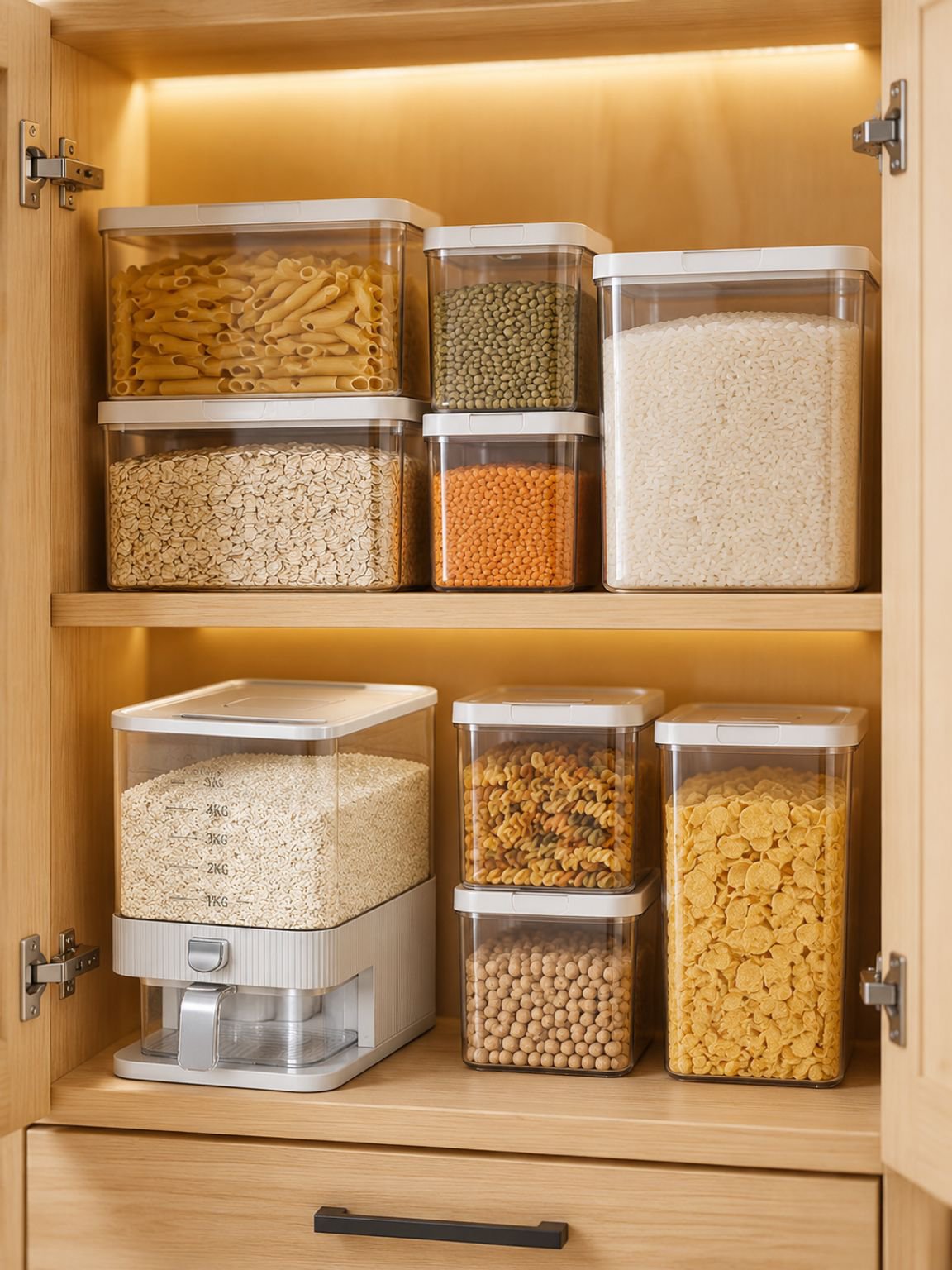 Contenedor Hermético para Arroz y Granos Grado Alimenticio