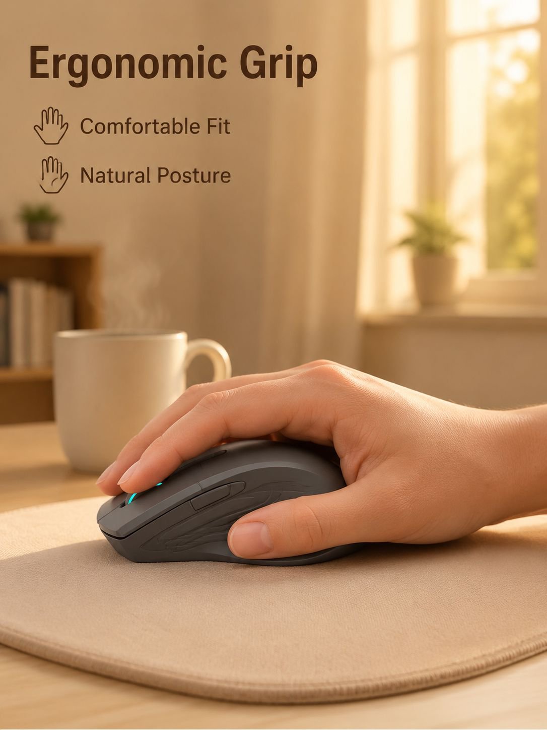 Bluetooth Wireless Silent Mouse Rechargeable Gaming Universal