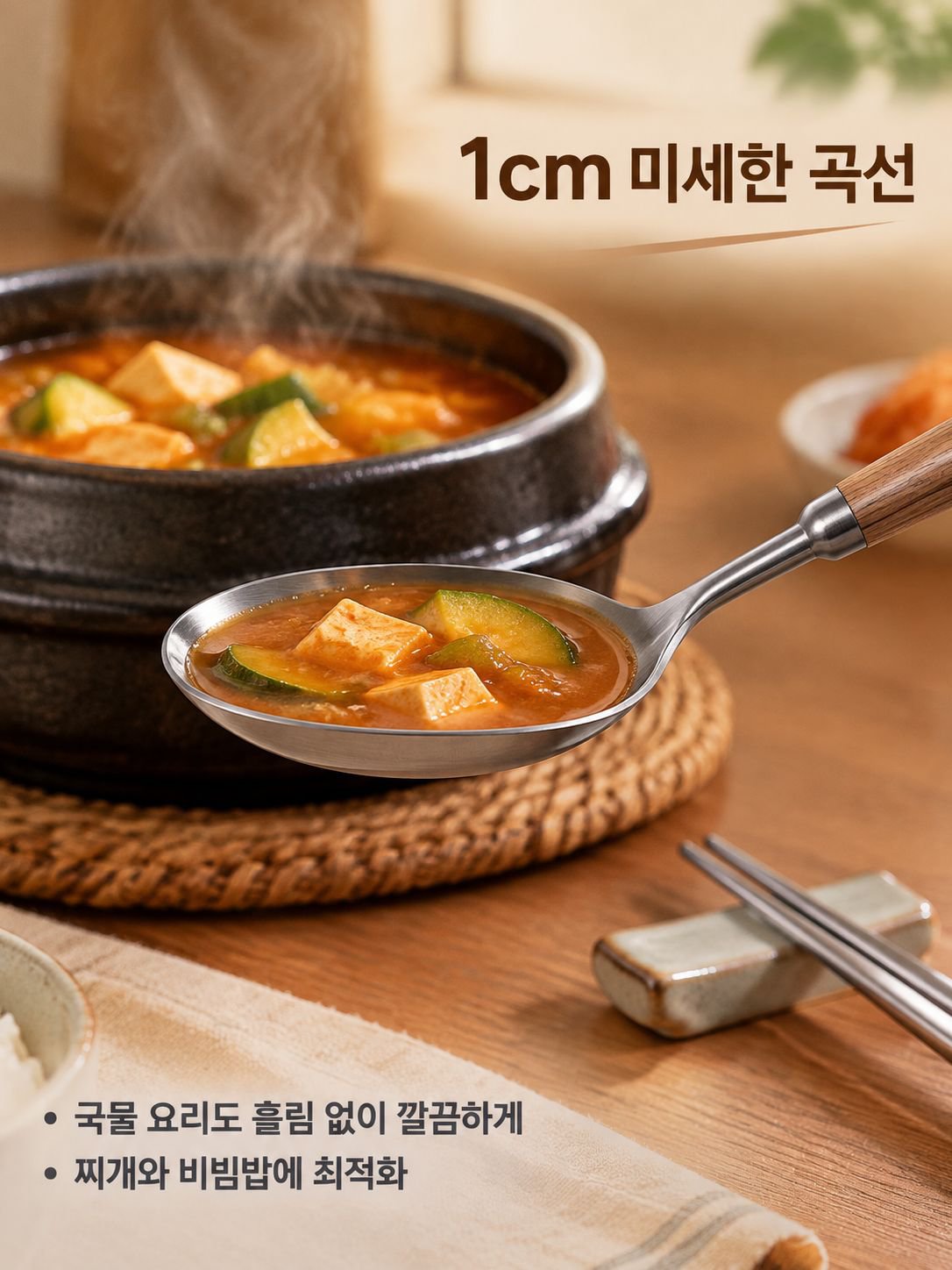  스테인리스 버섯 서빙 스푼