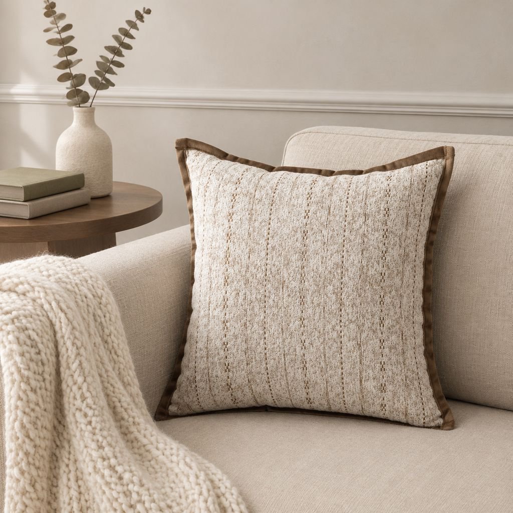 Luxury Chenille Floral Throw Pillow Case Chinese Style Sofa Bed Cushion