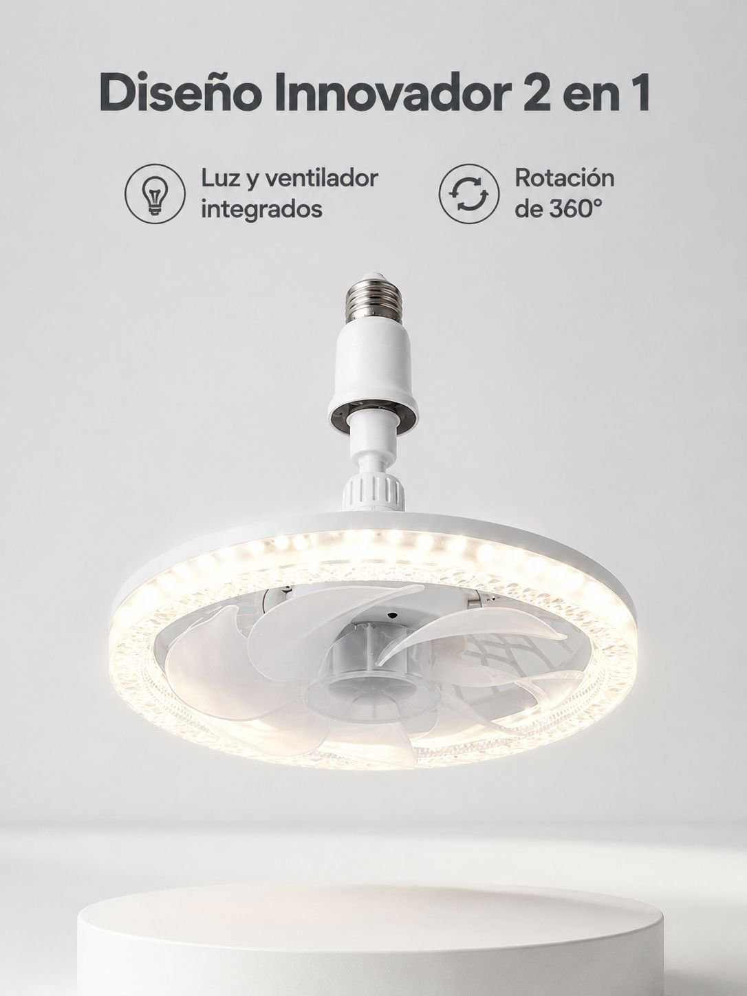 Ventilateur de plafond avec lampe E27
