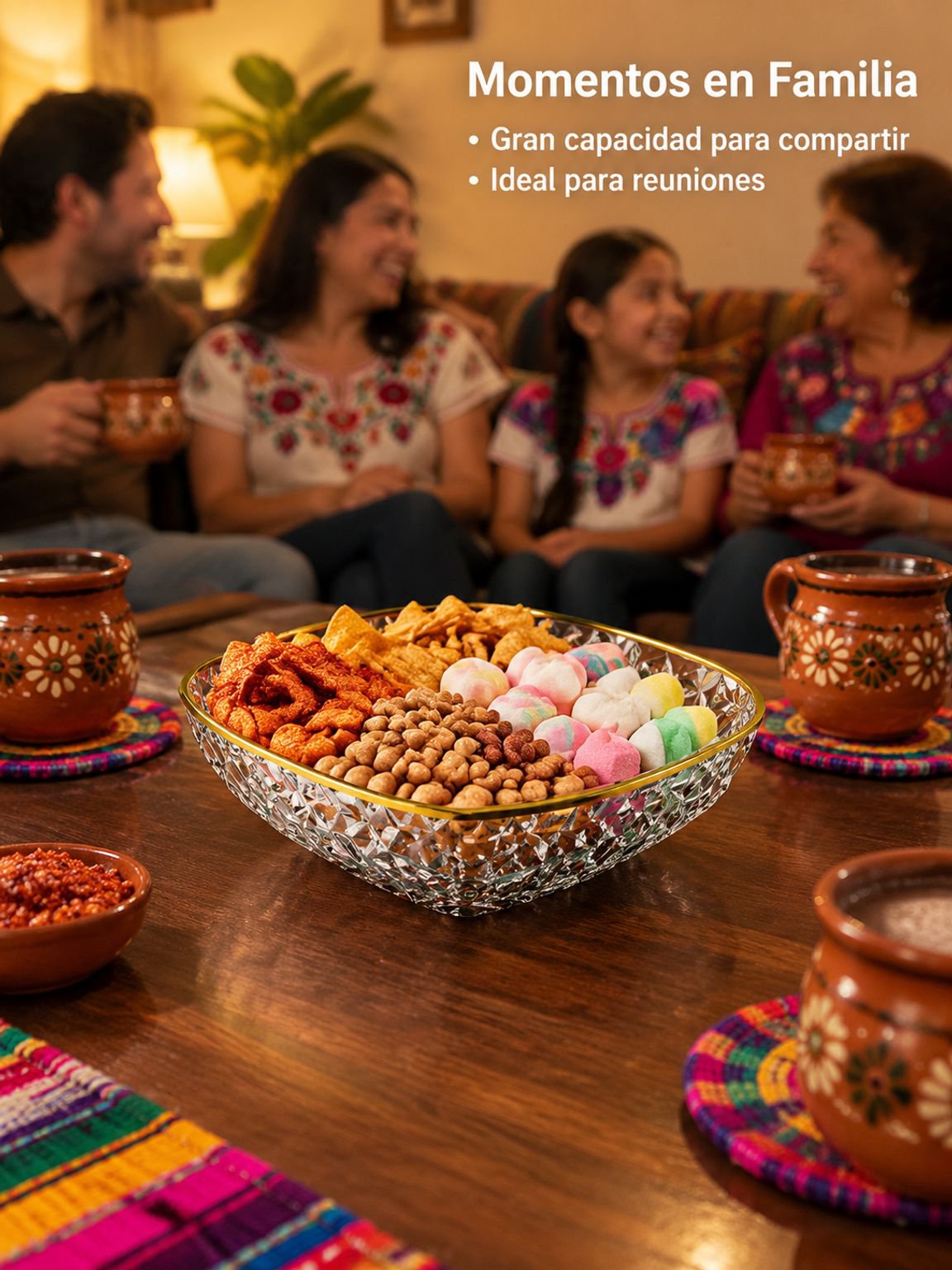 Bandeja de dulces para mesa de centro en casa