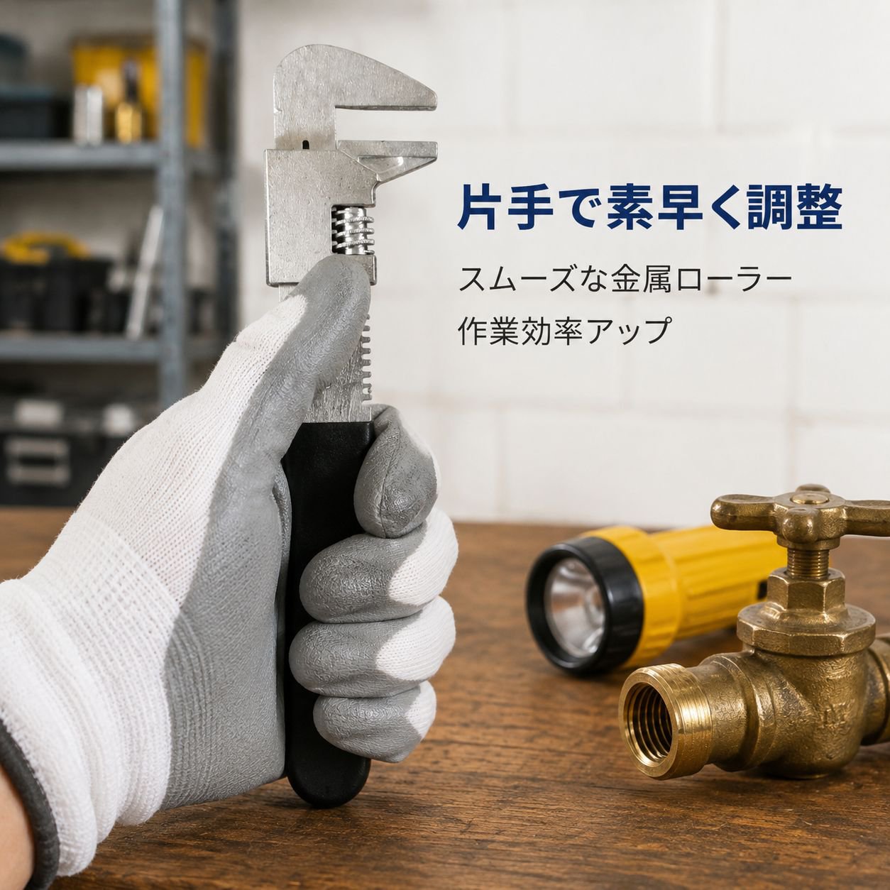 万能ワイド口直角パイプレンチF型スパナ