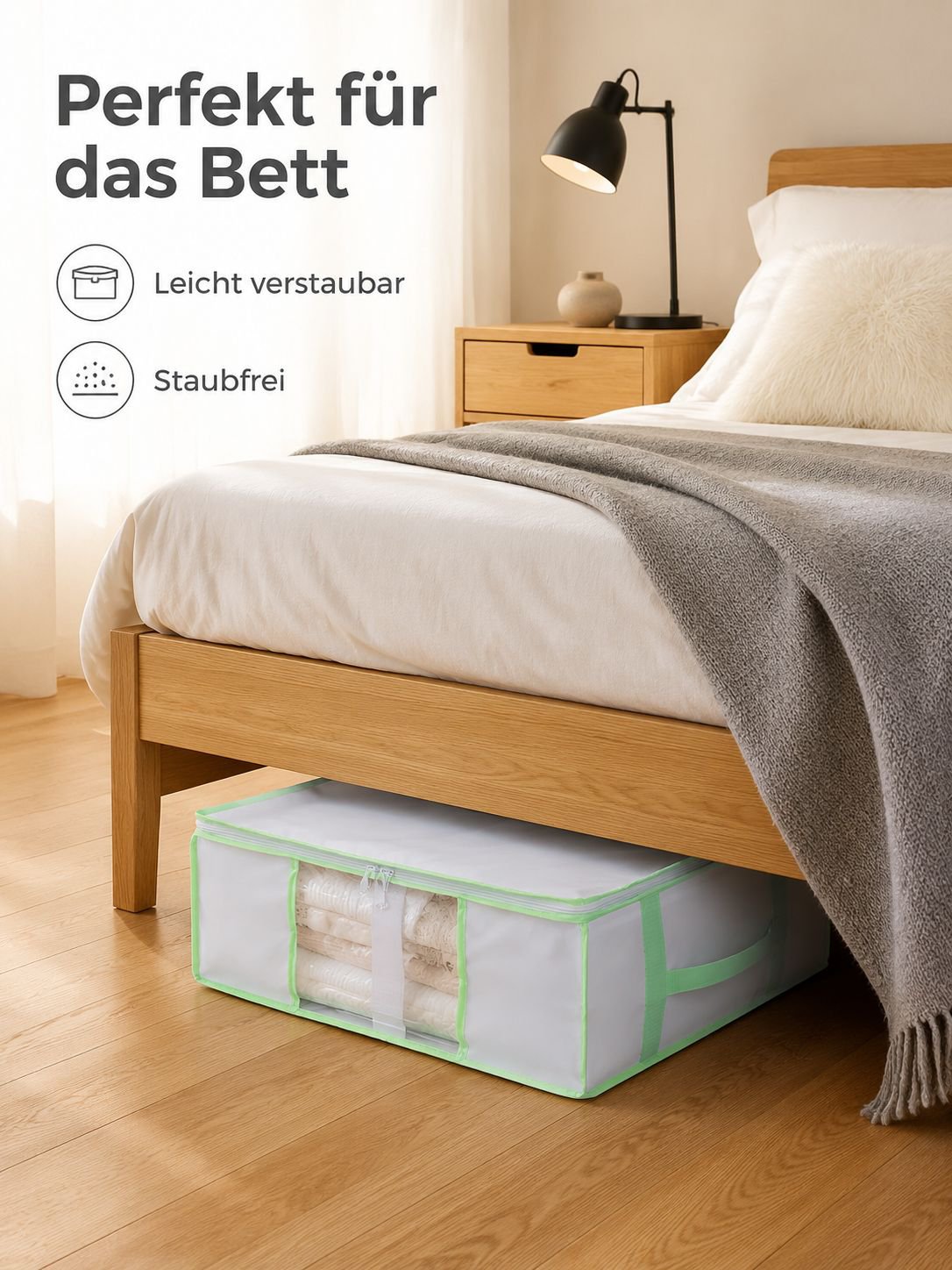 Unterbett Vakuum-Kompressions-Aufbewahrungsbox, Organizer aus Oxford-Stoff für Kleidung