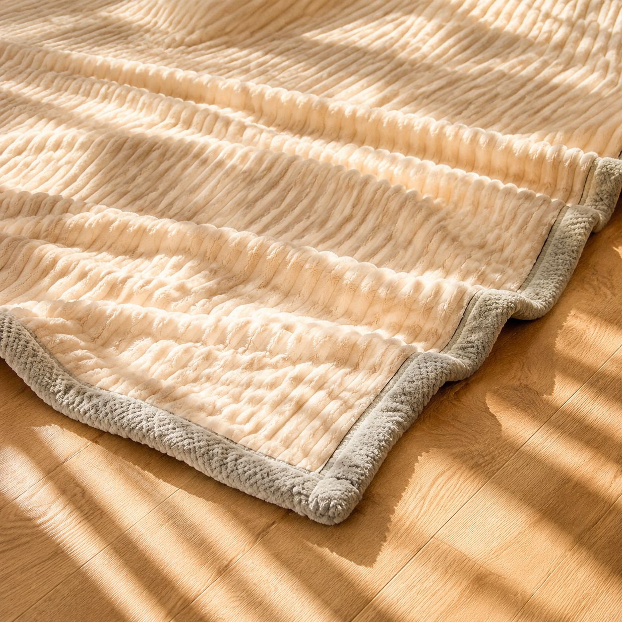 Woman using Milk Velvet Blanket during office break