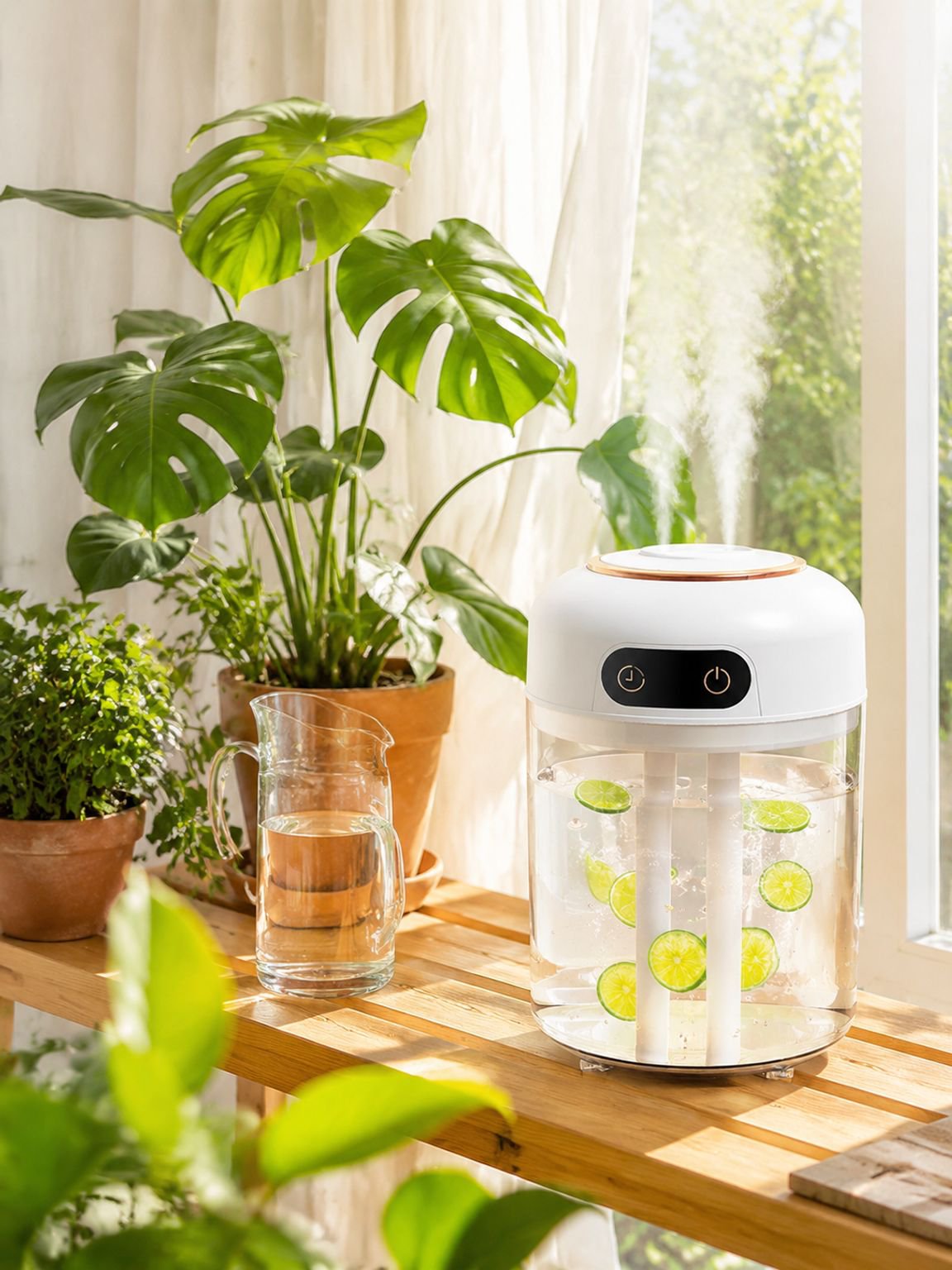 Humidificador moderno y silencioso para el hogar