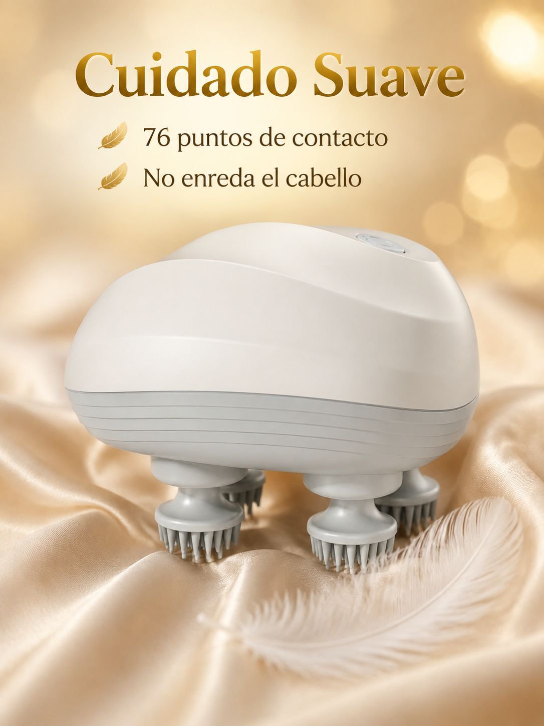 Mini masajeador de cabeza inteligente, masajeador eléctrico impermeable, fisioterapia, amasado, arte