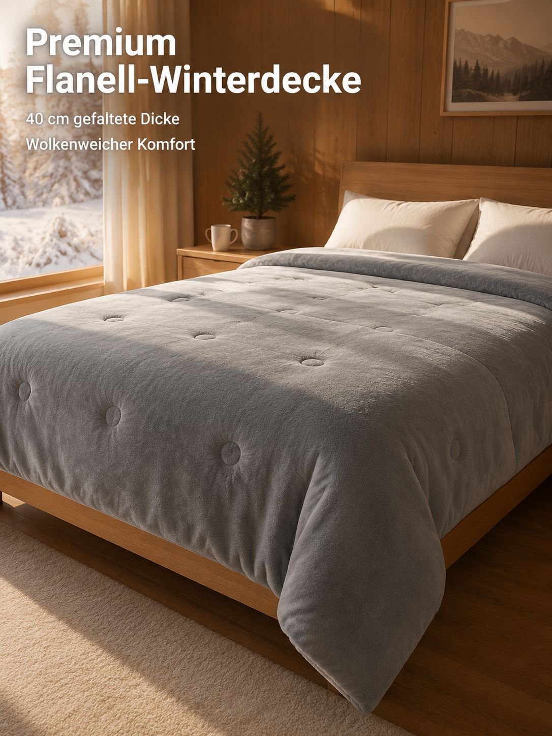 Verdickte Steppdecke aus Flanell