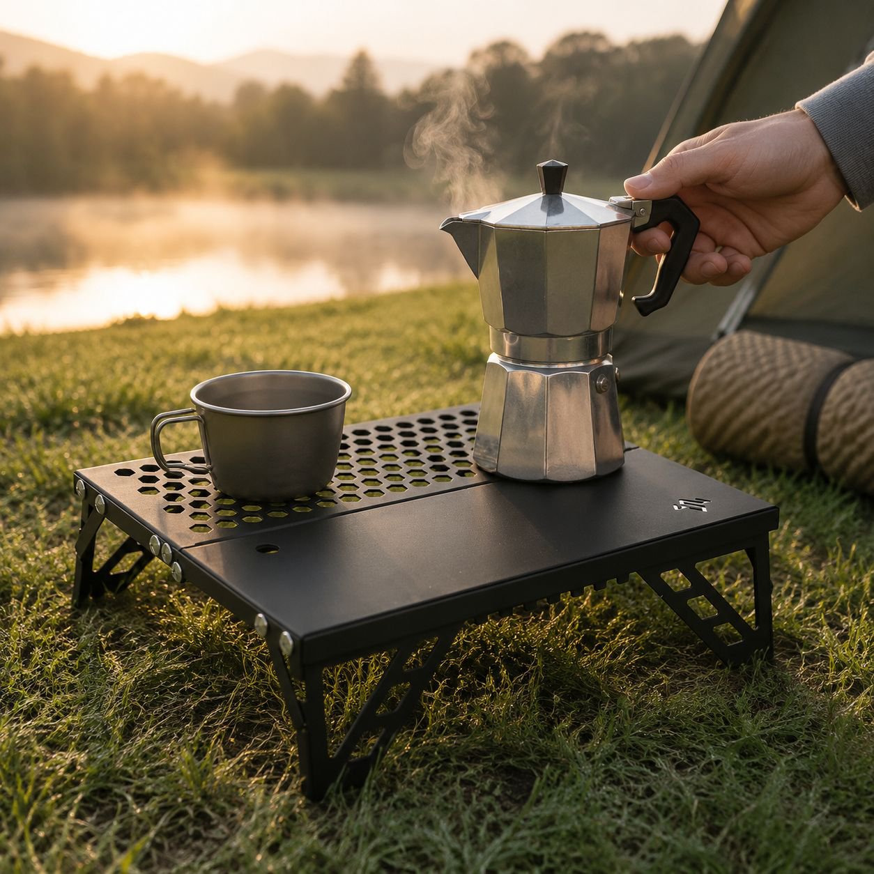 Outdoor mini folding table, ultralight and portable pocket table, small coffee table, barbecue, hiki