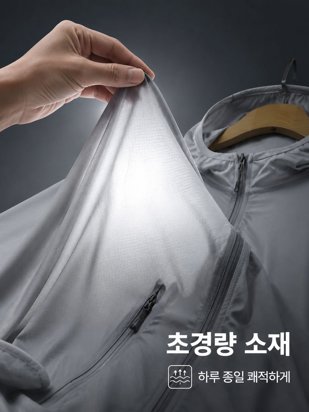 얇고 통기성 좋은 자외선 차단 의류