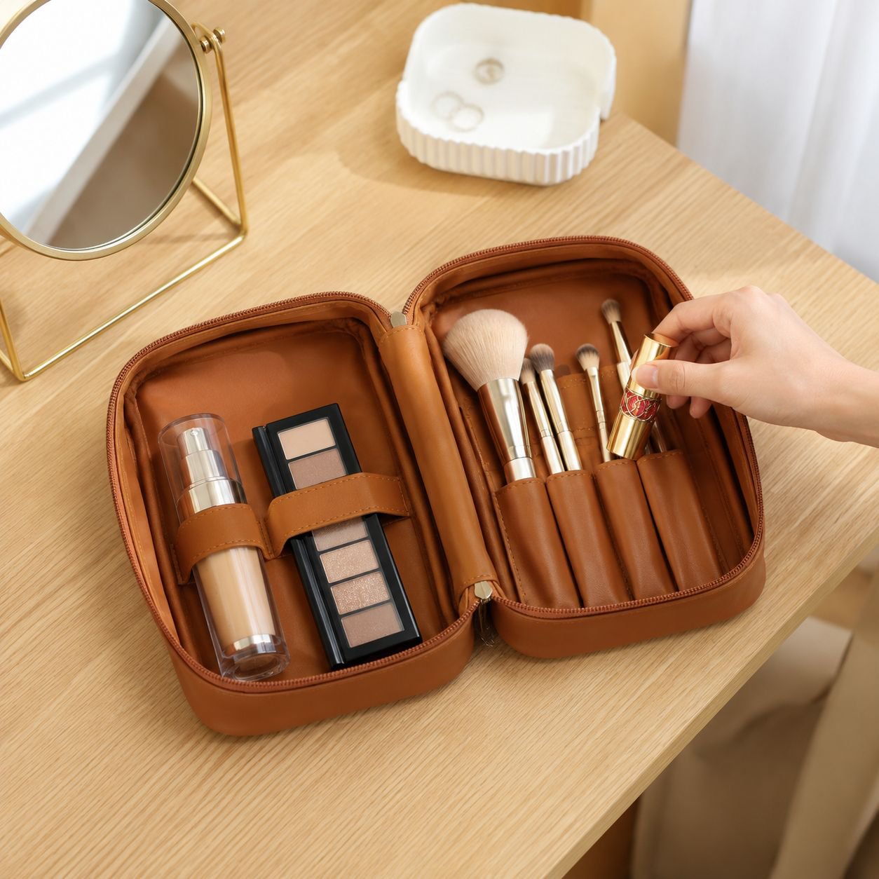 Spacious makeup bags for travel and daily use