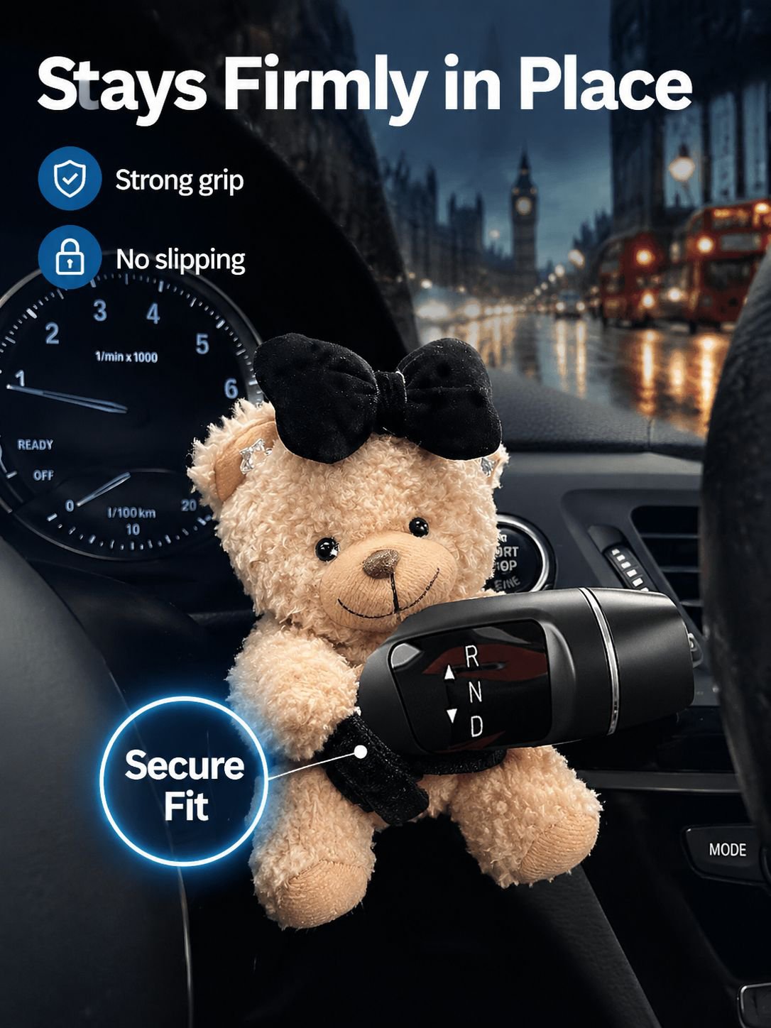 Universal fit bear-shaped car decoration