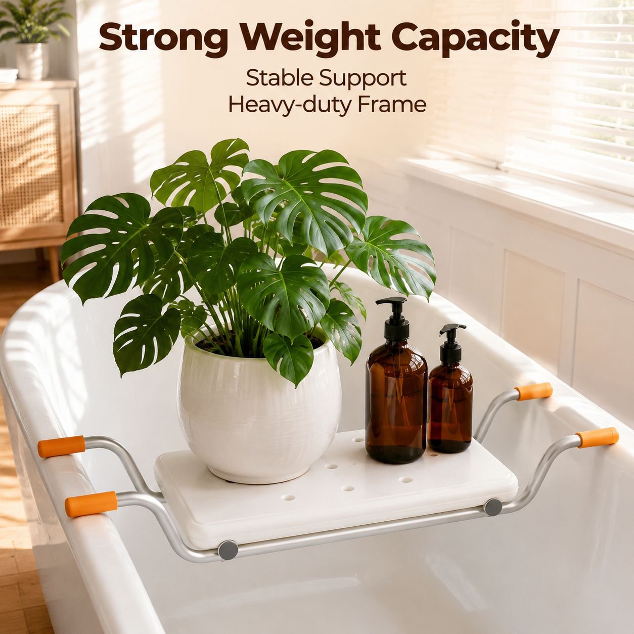 Aluminum alloy bathtub seat shelf