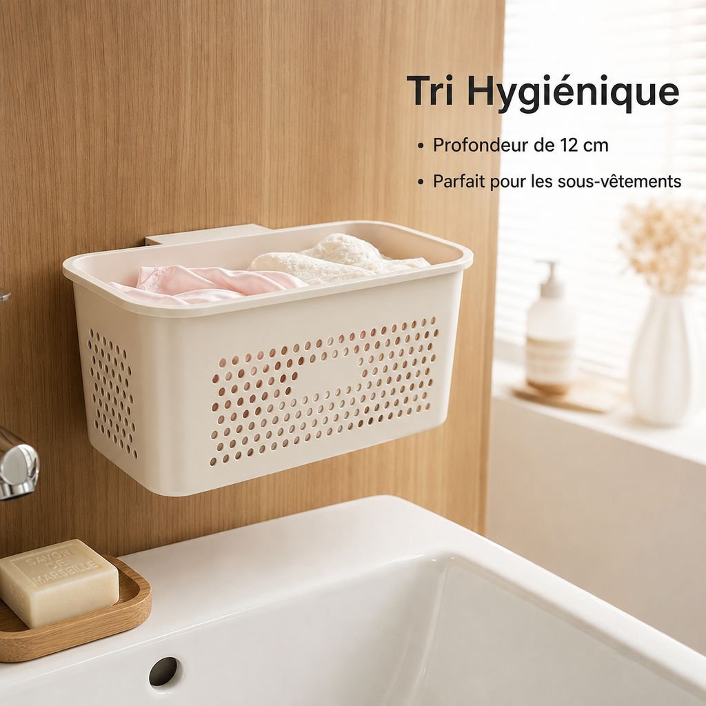 Panier à linge compartimenté