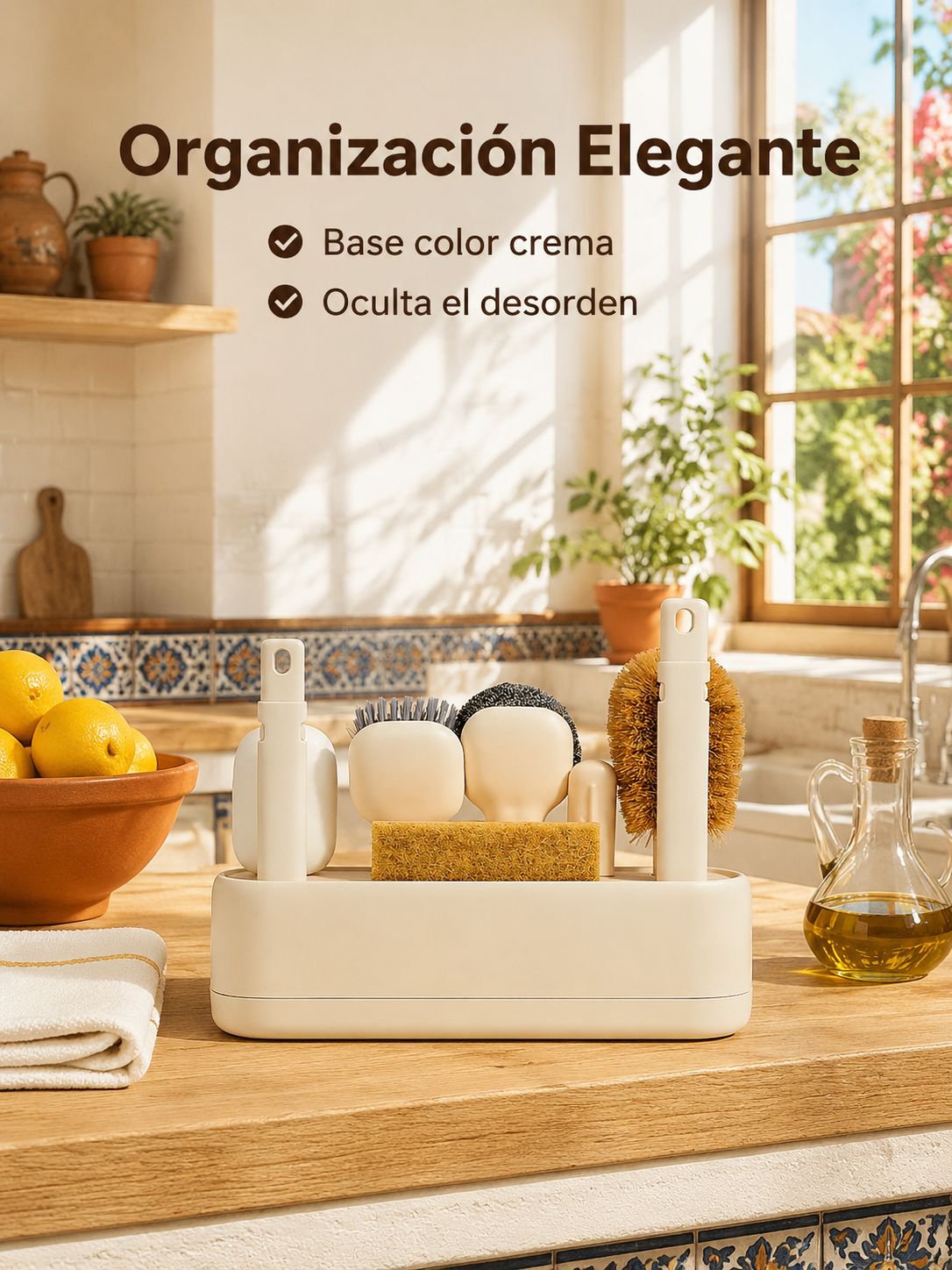 Kit de cepillos para limpieza y organización de cocina