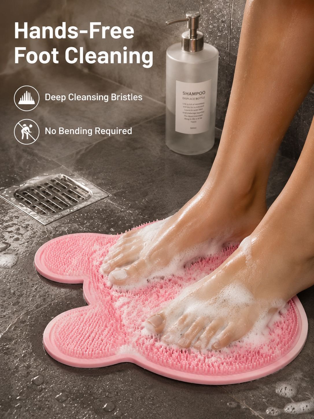 Silicone Bunny Foot Scrubber Mat