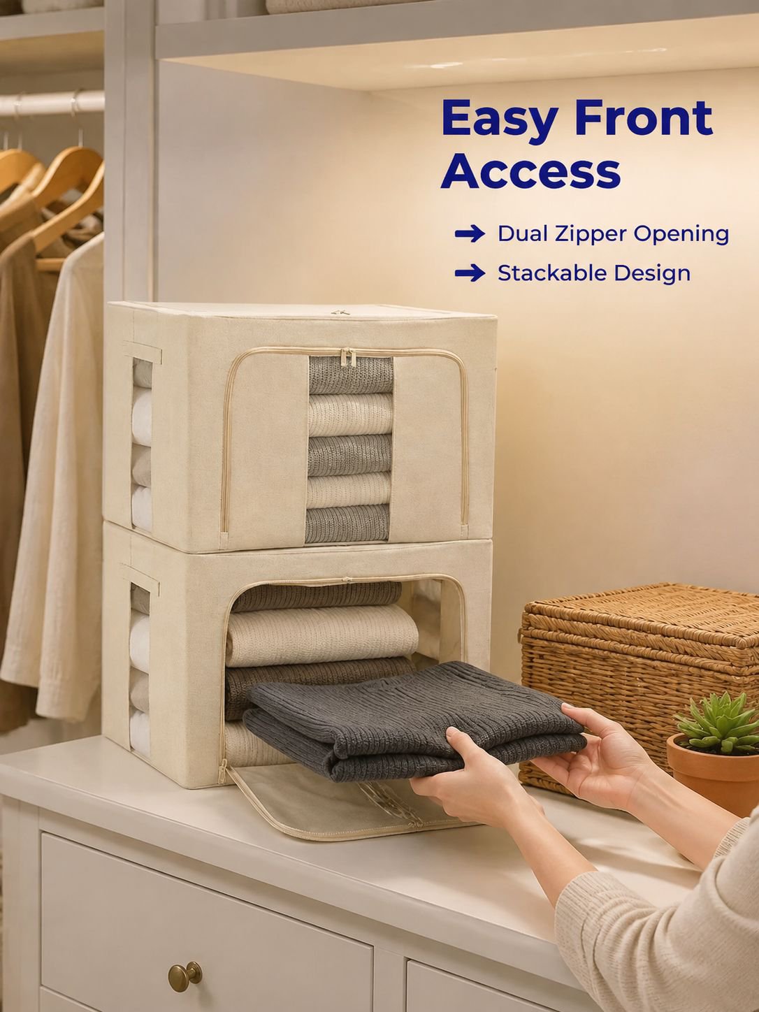 New Cotton Linen Storage Box