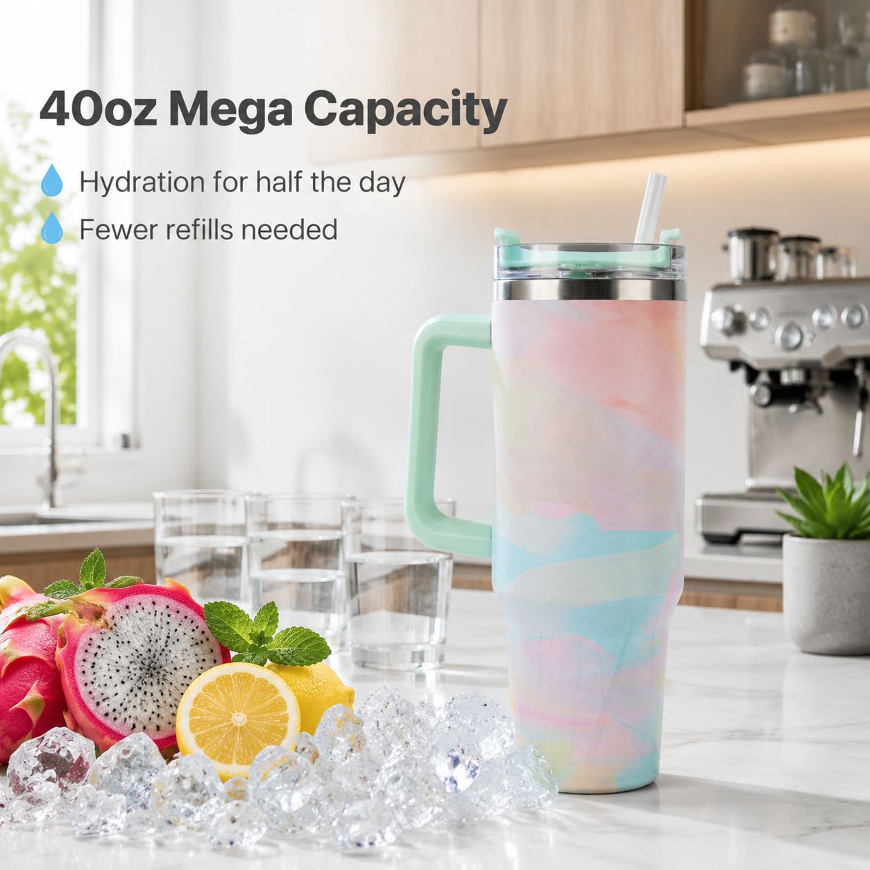 40oz 304 Stainless Steel Large Capacity Car Thermos
