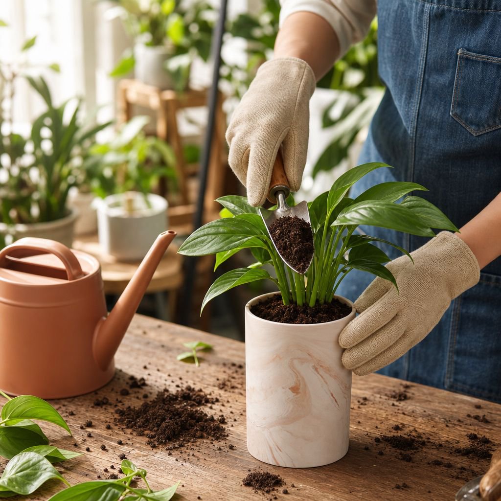 Premium quality 22cm ceramic indoor planter with floral arrangement