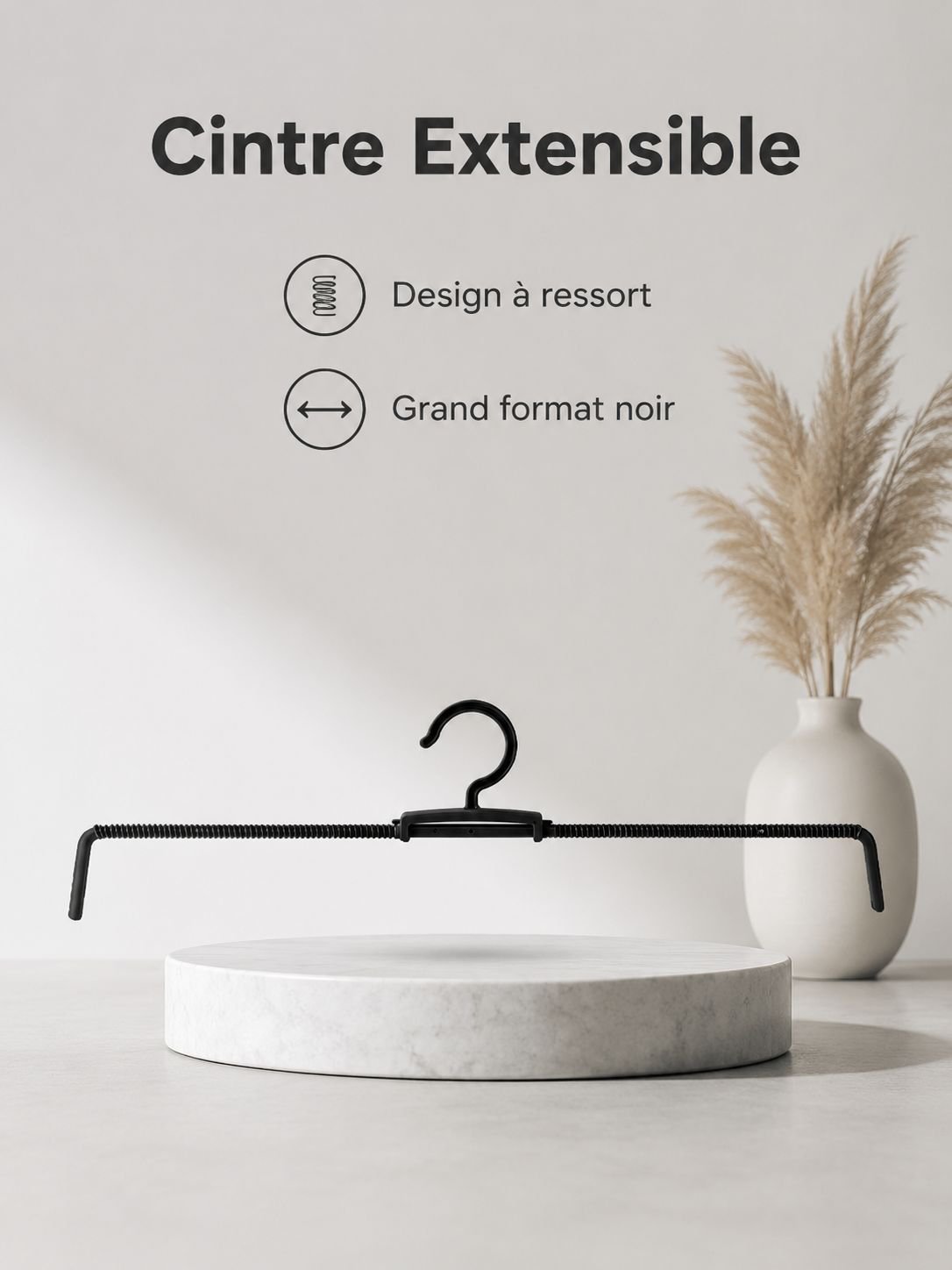 Cintre à pantalon extensible à ressort