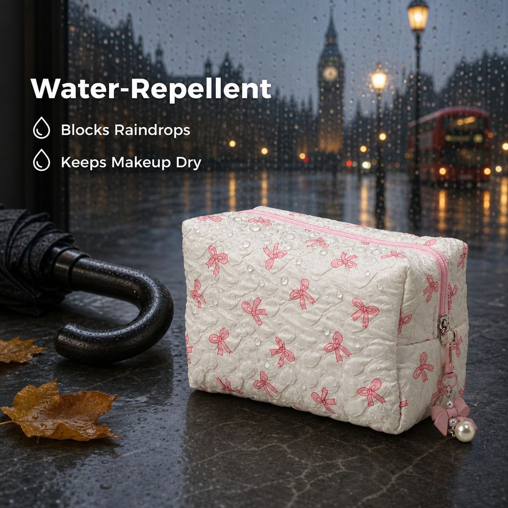 Bowknot Handheld Toiletry Bag Multi-functional Lipstick Storage Pouch