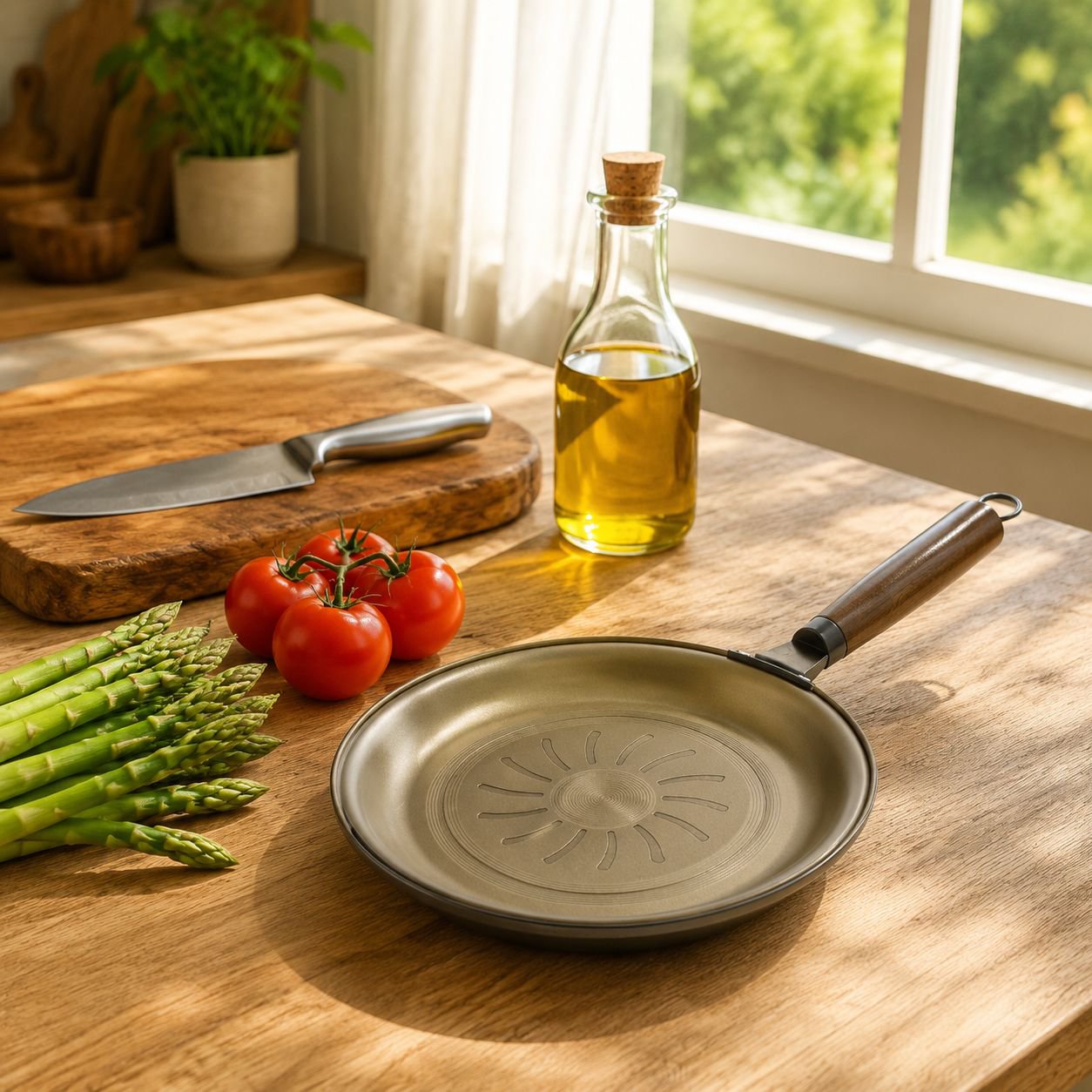 Royalstar Premium Titanium Non-stick Frying Pan on kitchen counter