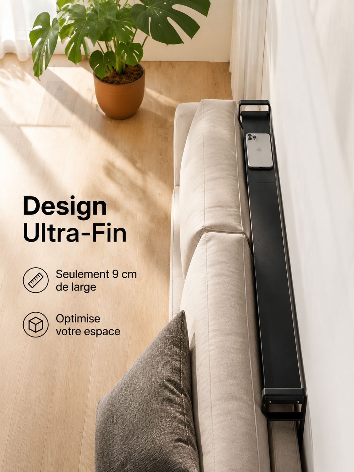 Support extensible pour canapé, support mural télescopique