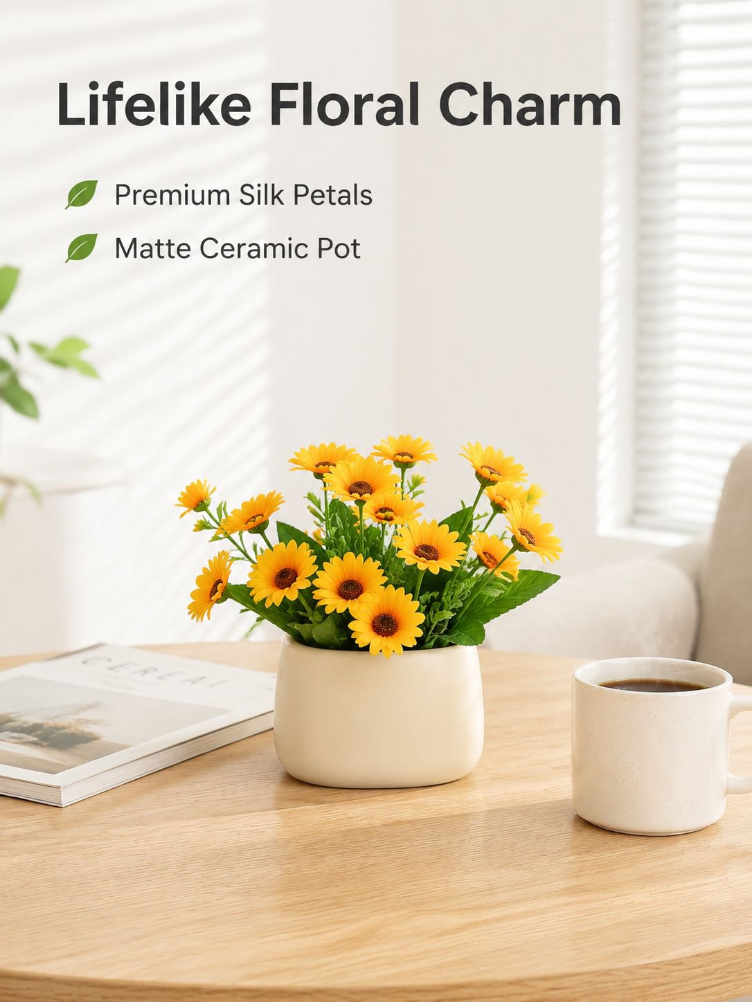 Artificial flower decorations and ornaments