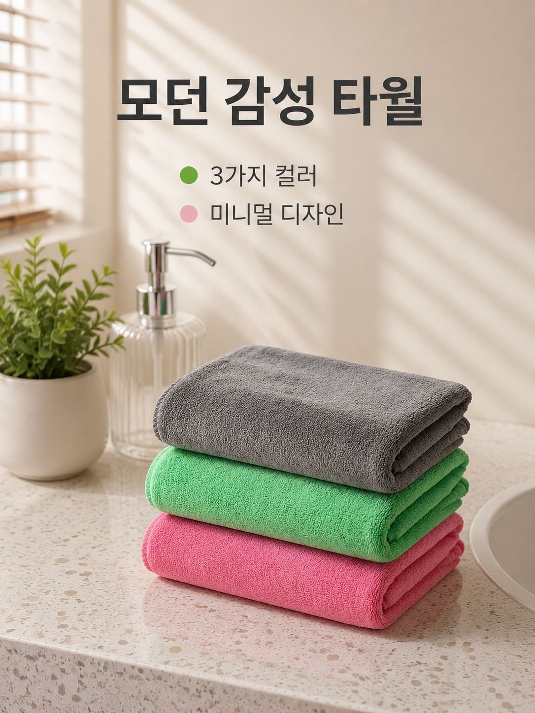 부드럽고 흡수력이 뛰어난 초미세 섬유 작은 수건
