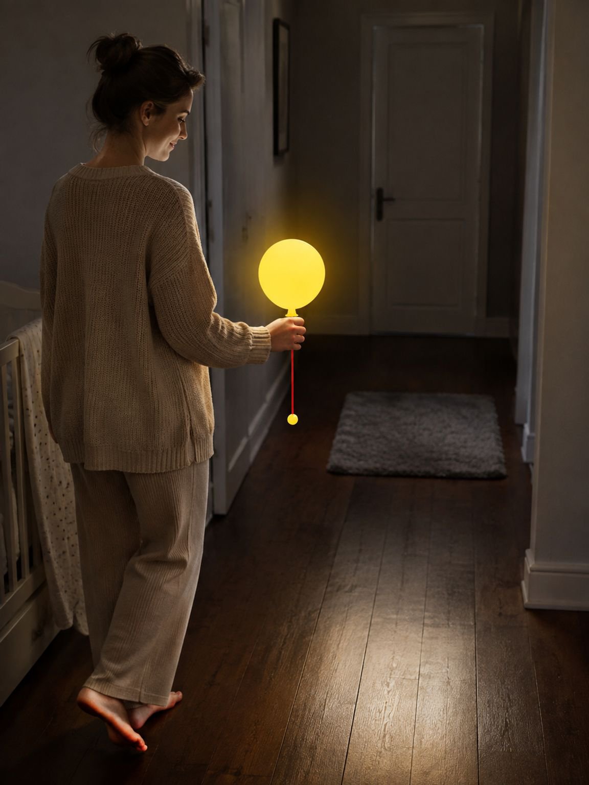 JMY Silicone Balloon Night Light, Breastfeeding Lamp, Bedside Lamp, Wall-mountable or Handheld, Thre