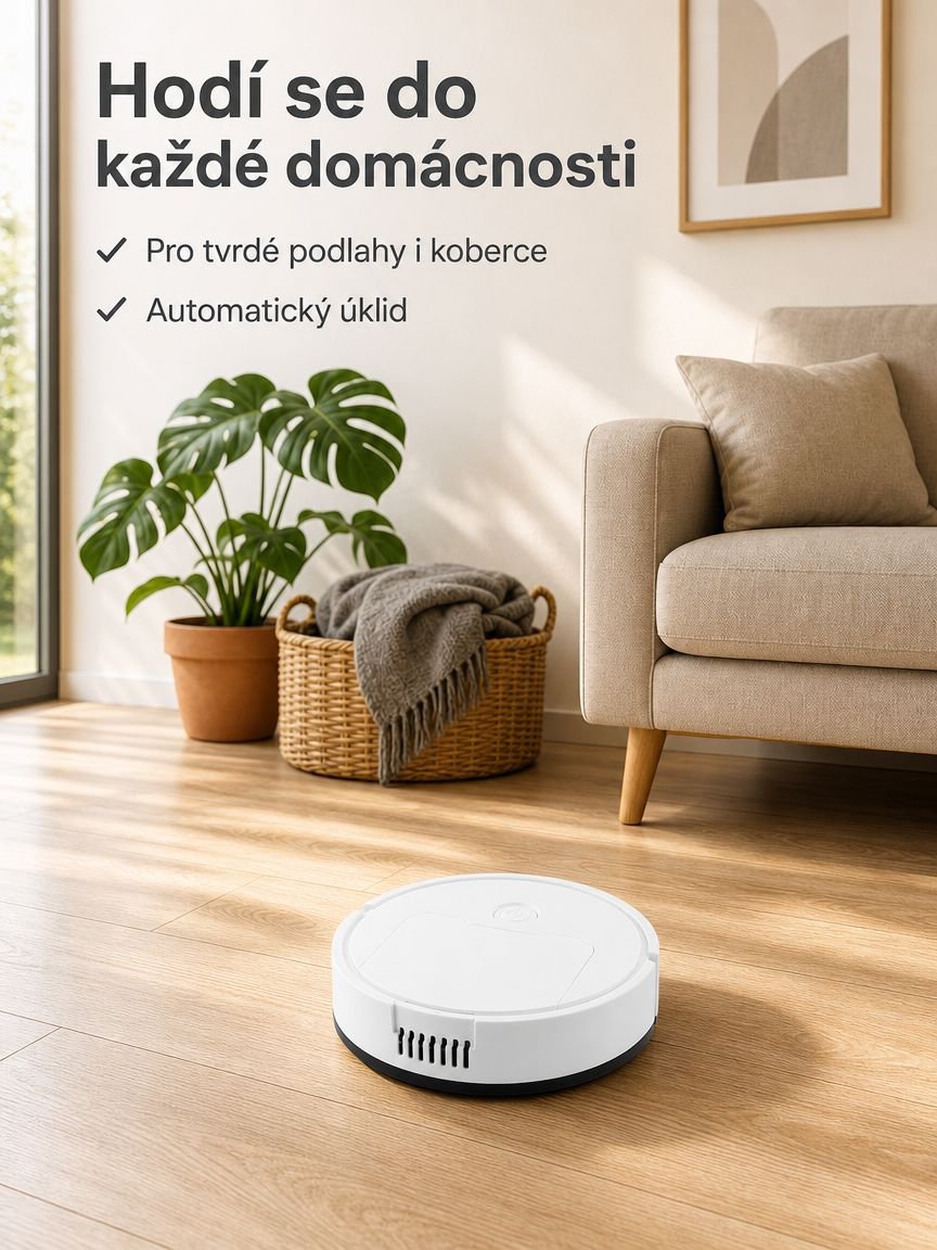 Domácí mini inteligentní robotický vysavač