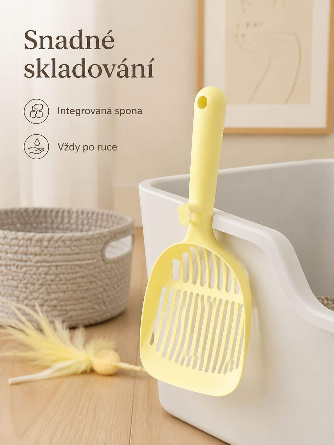 Lopatka na čištění kočičího steliva