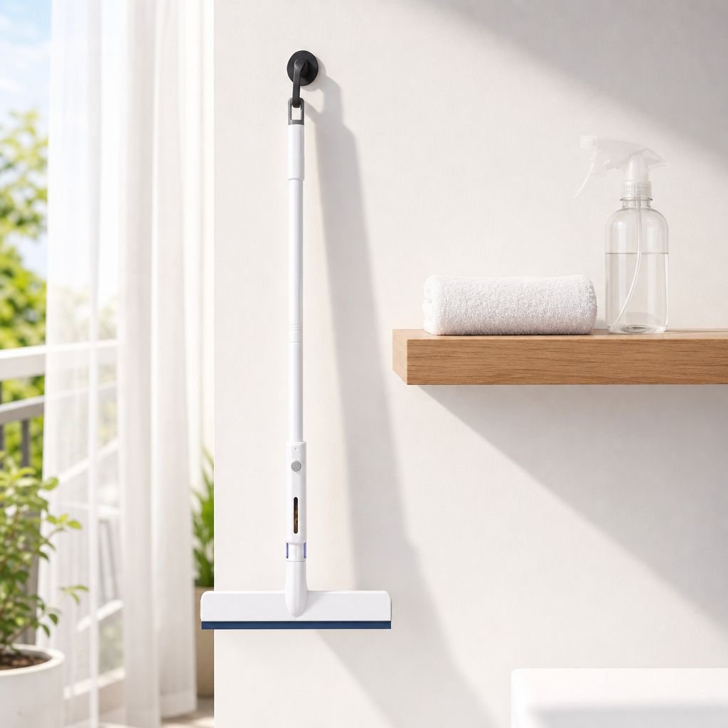 Detailansicht des Wassersprays am Glaswischer