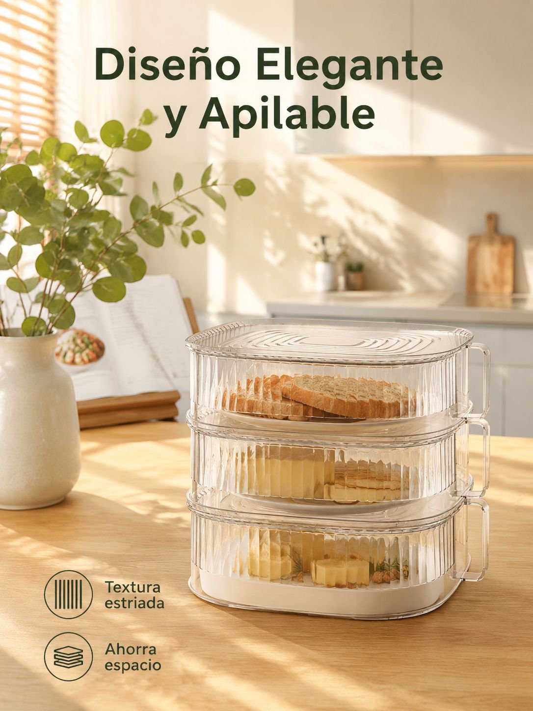 Tapa transparente y ecológica para alimentos