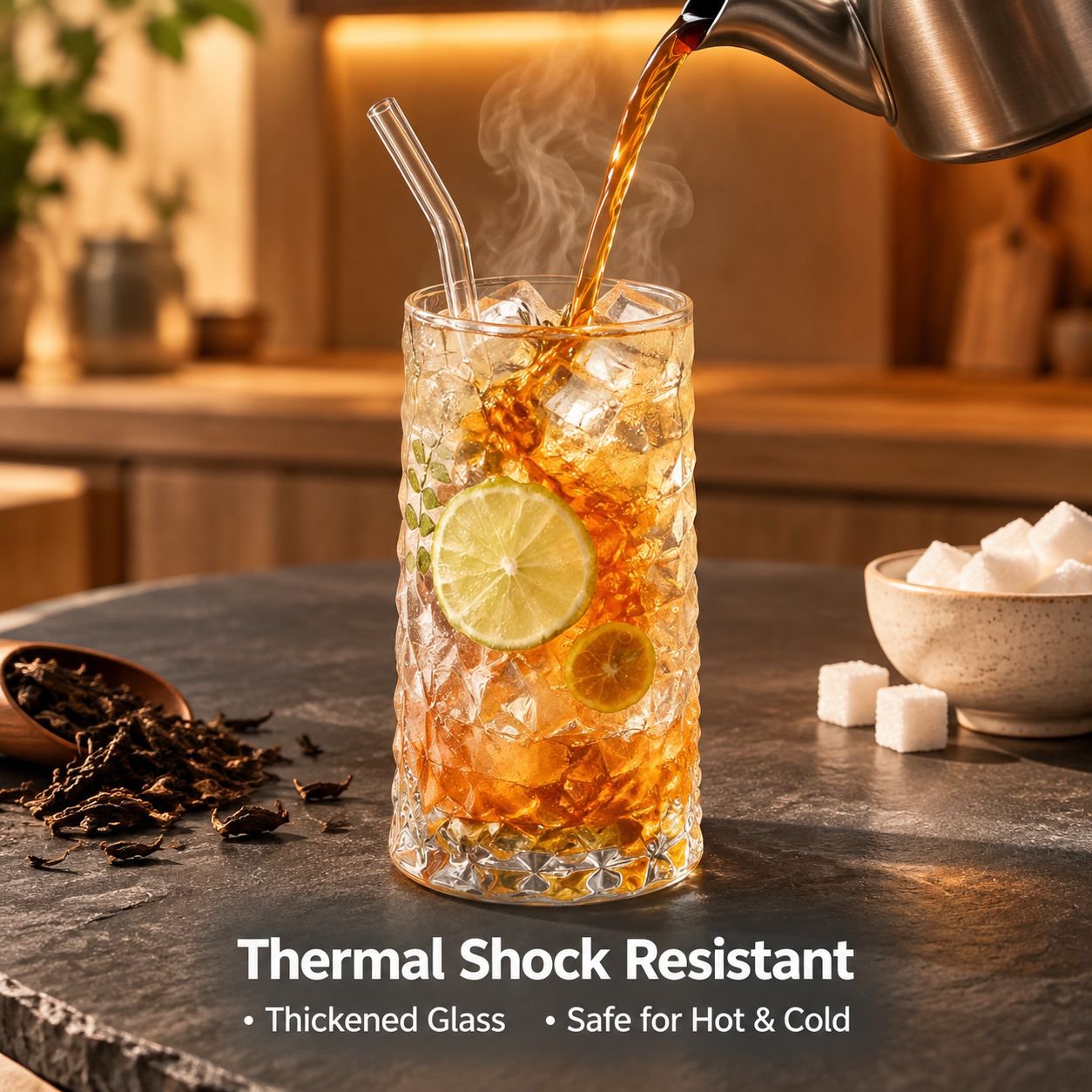 INS Style Fruit Tea Glass Cup