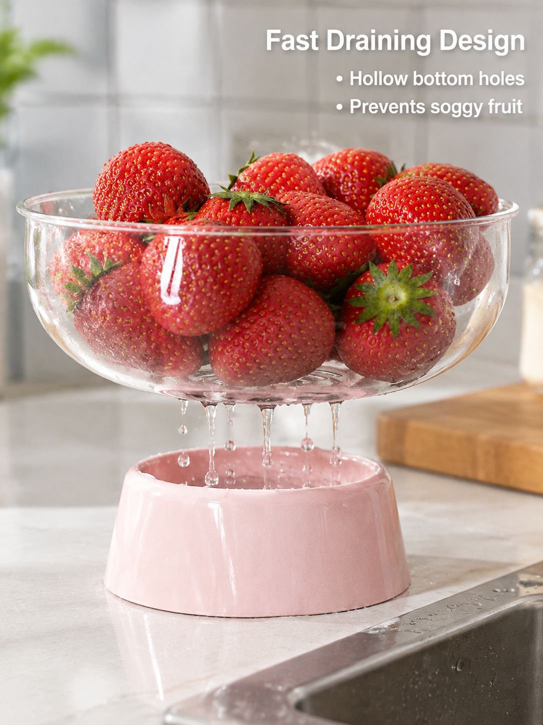 Household fruit draining bowl