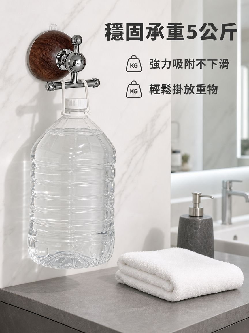 木質吸盤強力掛鉤