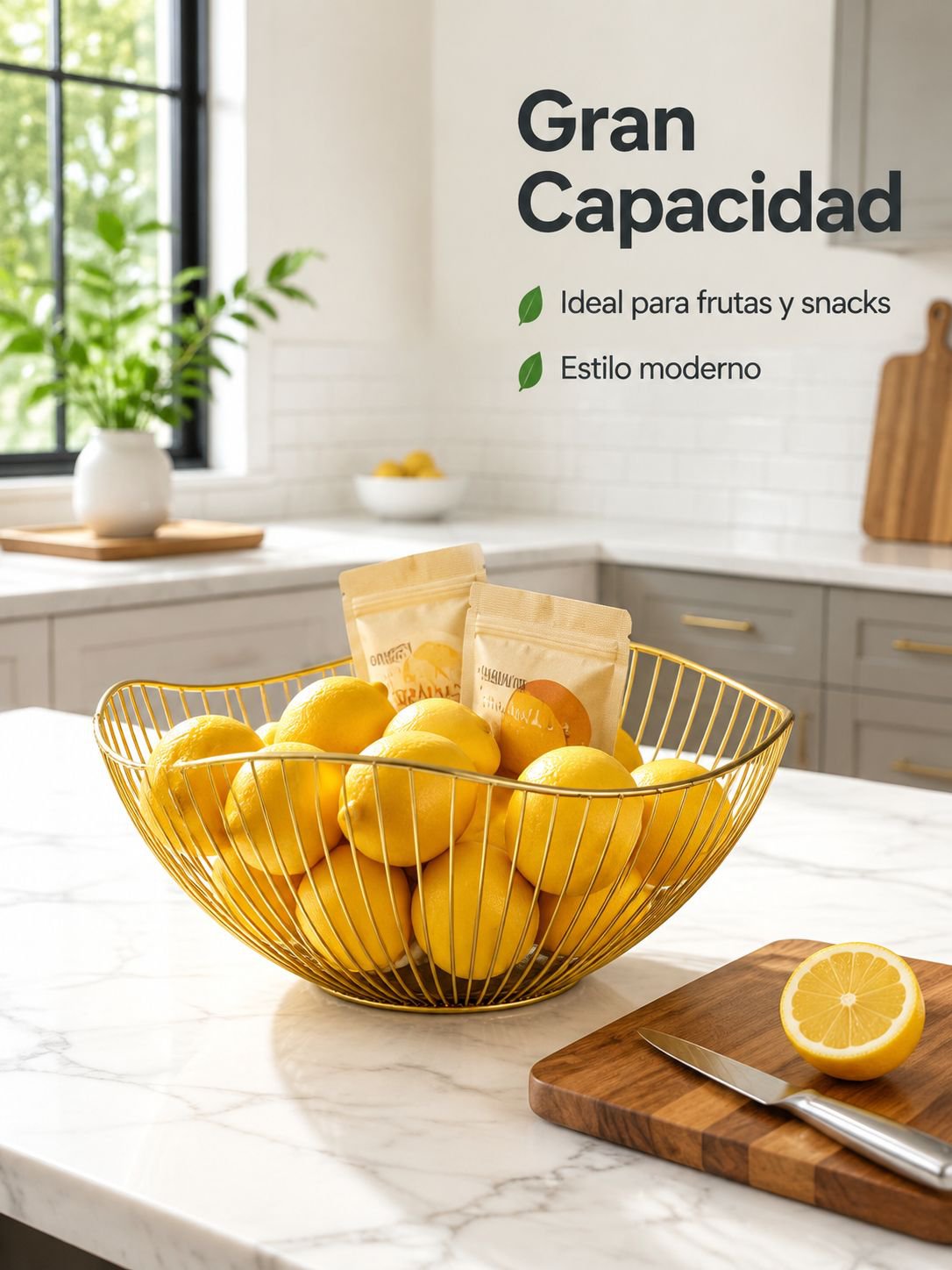 Plato de fruta de hierro forjado con hojas de loto