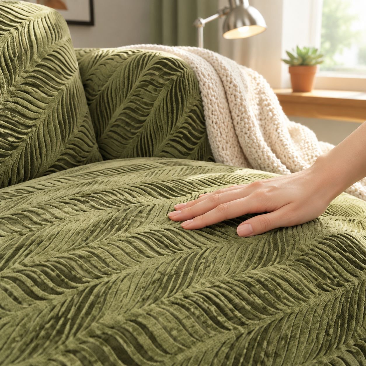 Golden Pattern Sofa Cover
