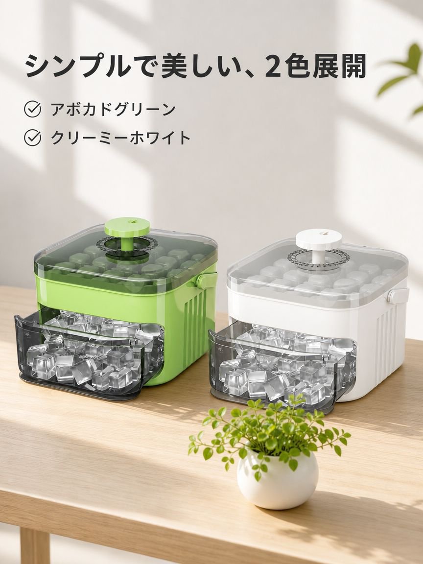 大容量で取り出しやすいプラスチック製プッシュ式アイストレー
