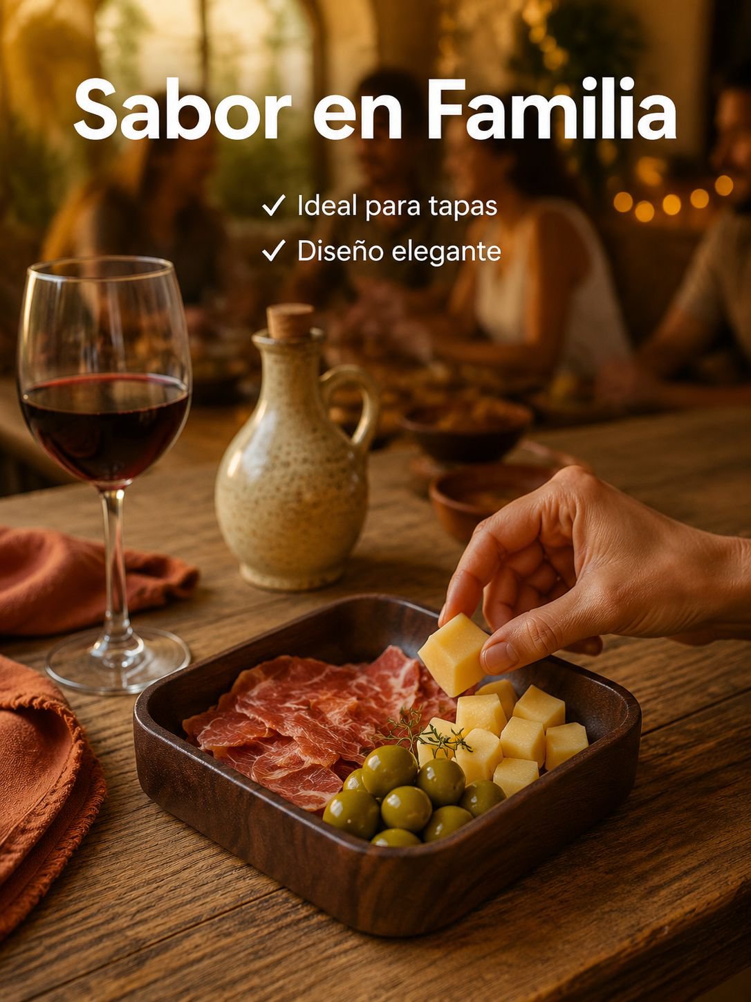 Bandeja de madera para frutas de uso doméstico