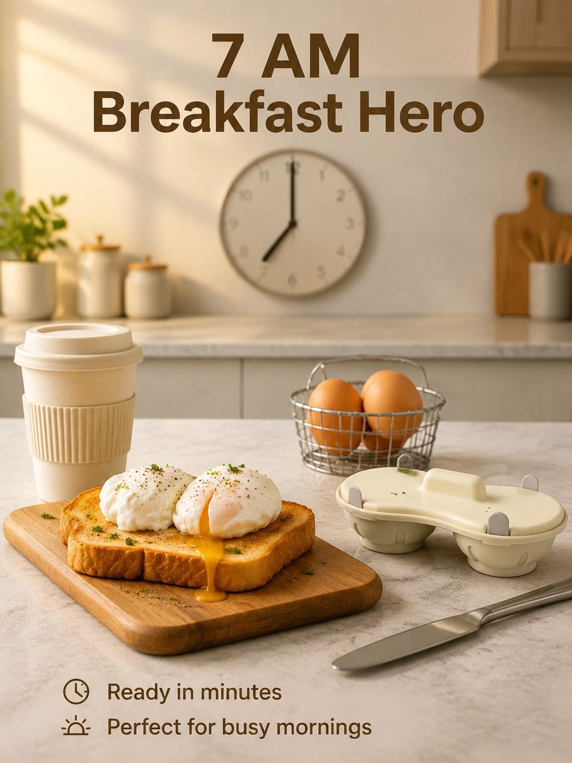 Multifunctional egg maker with convenient handle